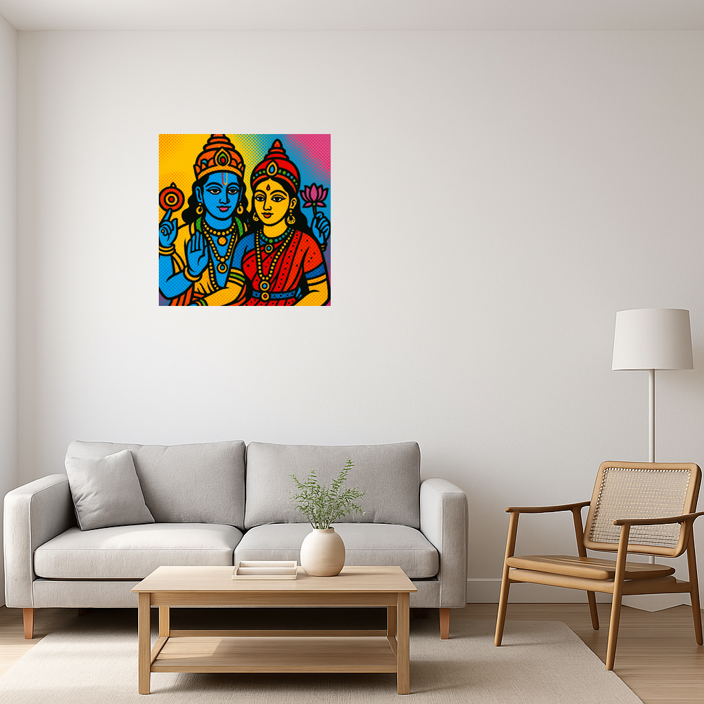 Lord Vishnu with lakshmi