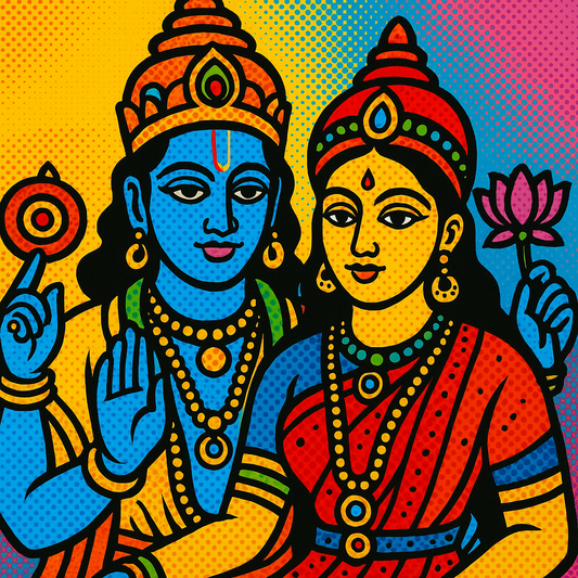 Lord Vishnu with lakshmi