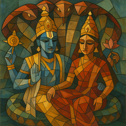 Lord Vishnu with Lakshmi