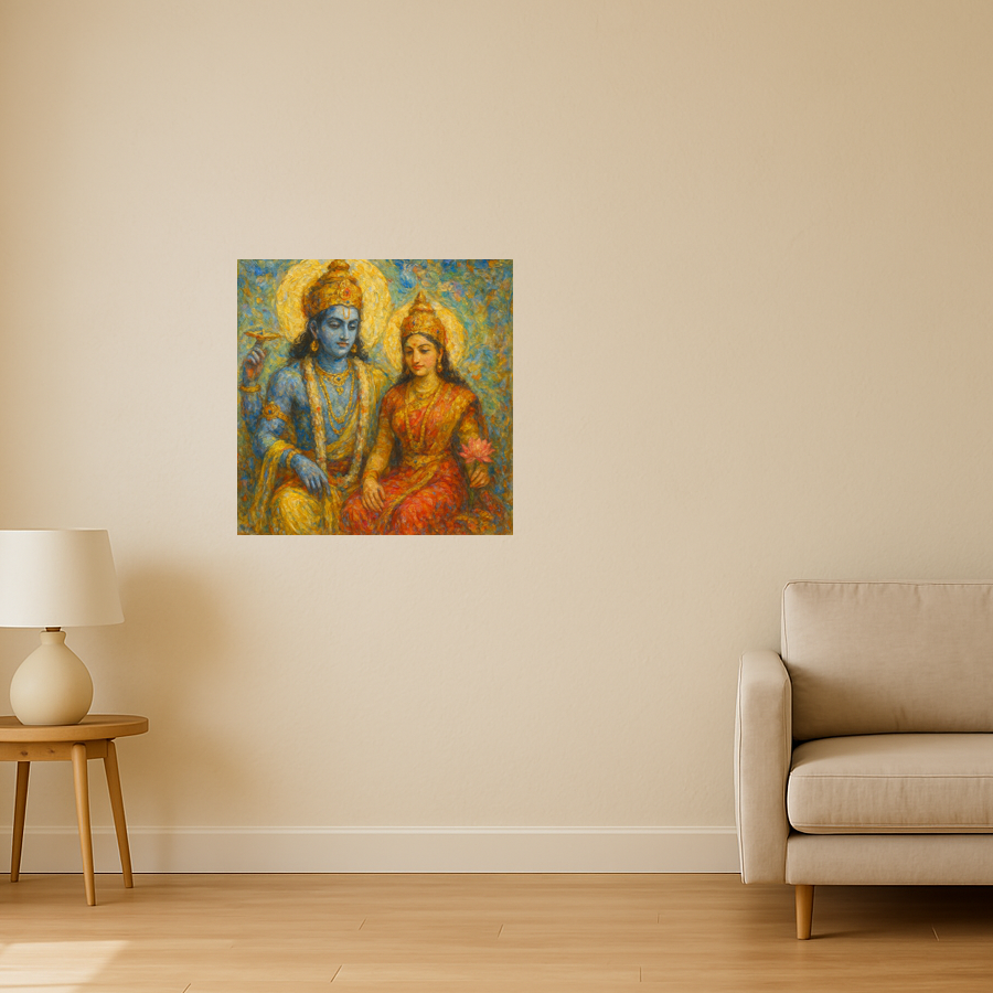Lord Vishnu withLakshmi