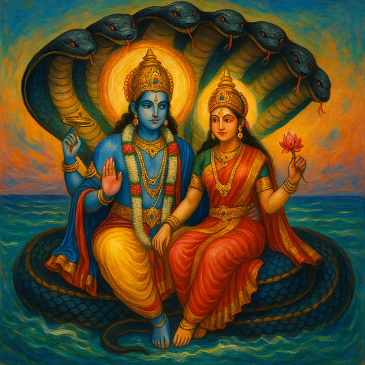 Lord Vishnu with Lakshmi