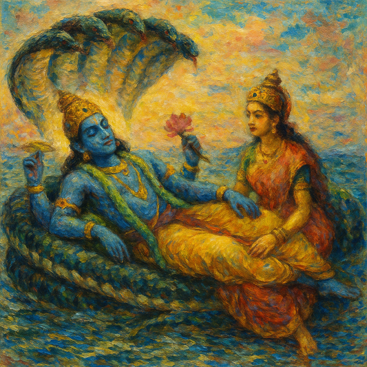 Lord Vishnu with Lakshmi