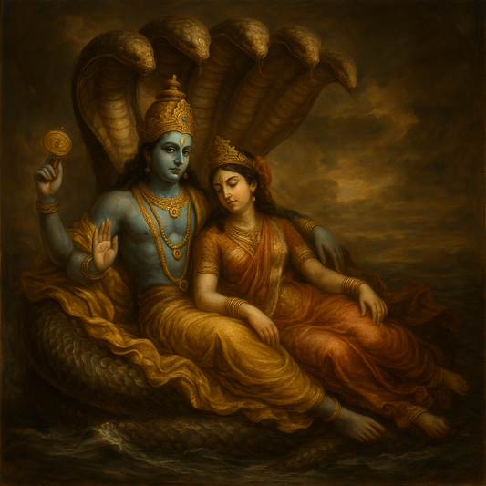 Lord Vishnu with Lakshmi
