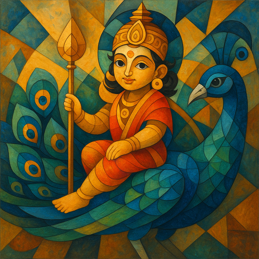 Young lord Murugan on Peacock