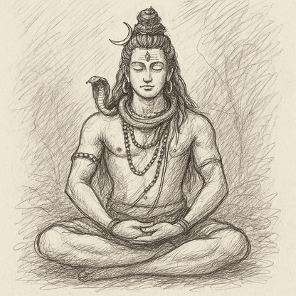 Meditating Lord Shiva