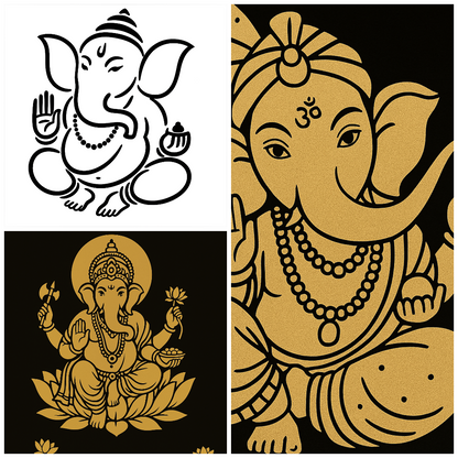Ganesha Stickers 3 pieces